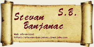 Stevan Banjanac vizit kartica